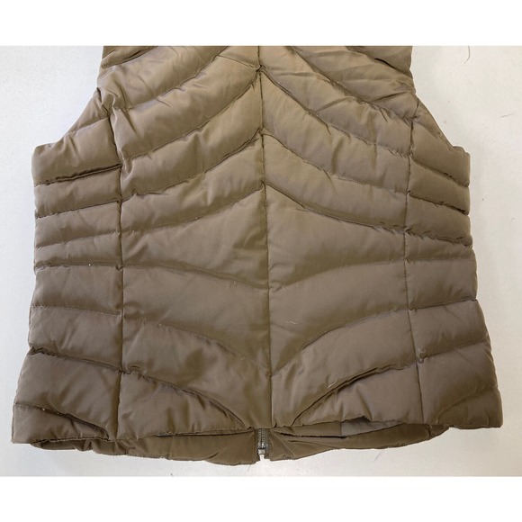 Wilson's Leather Quilted Vest, Brown Zip Front, Pockets, Fox Fur Collar- Sz Med - Picture 11 of 11